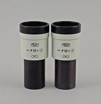 Mikroskop-Okular Paar Carl Zeiss Jena GF-P 10x 20 Brille 23,2mm