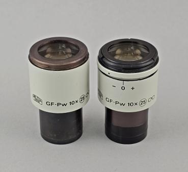 Mikroskop-Okular Paar Carl Zeiss Jena GF-Pw 10x 25 Brille 30mm