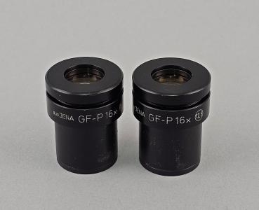 Mikroskop-Okular Paar Carl Zeiss aus Jena GF-P 16x 12,5 23,2mm