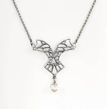 Art déco Collier Perle Swarovski