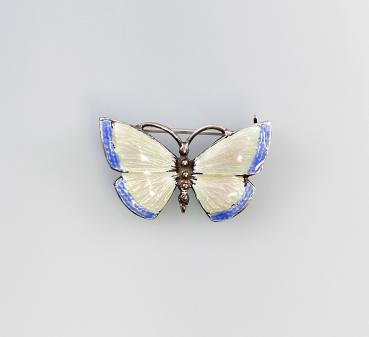emaillierte Brosche Schmetterling