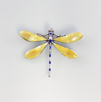 emaillierte Brosche Anhänger Libelle