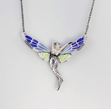 emailliertes Collier Elfe Swarovski