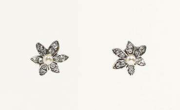 Ohrringe Swarovski Steine und Perle