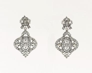 Historismus Ohrringe Swarovski Steine