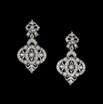 Historismus Ohrringe Swarovski Steine