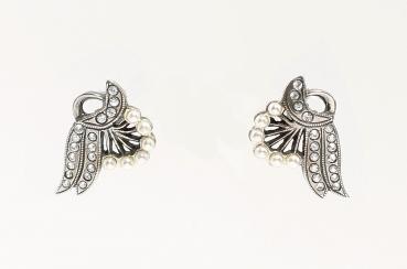 Ohrringe Swarovski Steine und Perlen