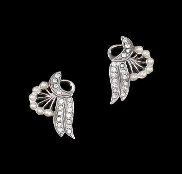Ohrringe Swarovski Steine und Perlen