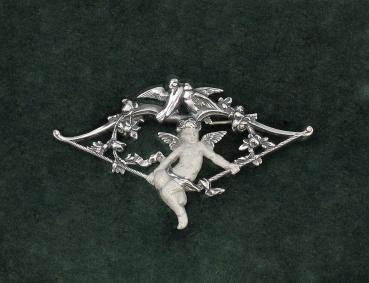 Jugendstil Brosche Putto