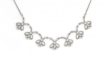 Jugendstil Collier Schleifen Swarovski