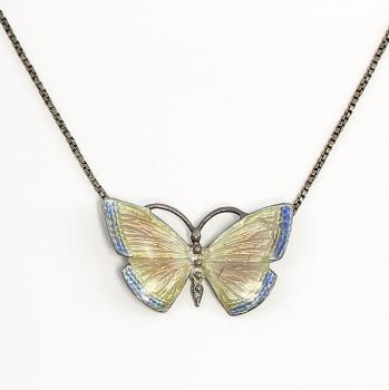 emailliertes Collier Schmetterling