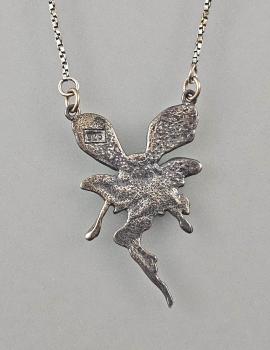 emailliertes Jugendstil Collier Elfe