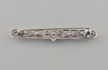 emaillierte Jugendstil Brosche Swarovski