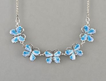 emailliertes Collier Schmetterlinge
