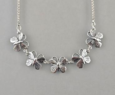 emailliertes Collier Schmetterlinge