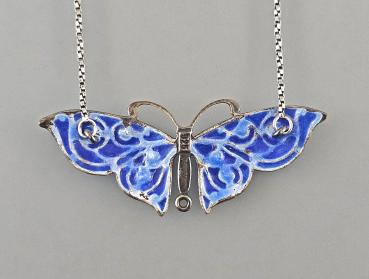 emailliertes Collier Schmetterling