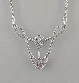 emailliertes Jugendstil Collier mit Onyx