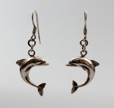 Silber-Ohrringe "Delphin"