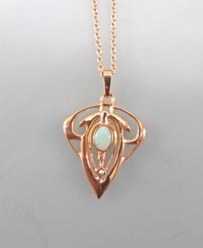 Jugendstil Collier Opal