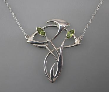 Jugendstil Collier mit Peridot