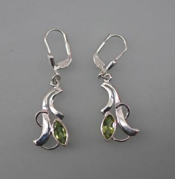 Jugendstil Ohrringe mit Peridot