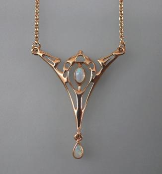 Jugendstil Collier Opal