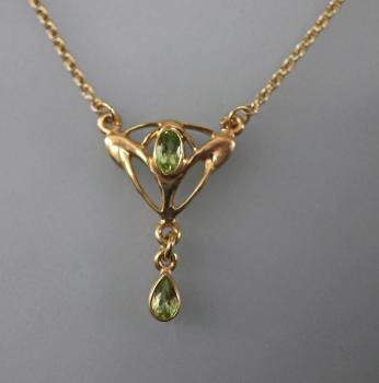 Jugendstil Collier Peridot
