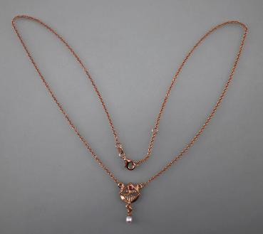 Jugendstil Collier Rubin Perlen