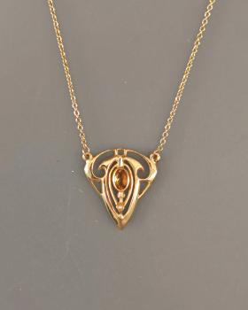 Collier Citrin Perle