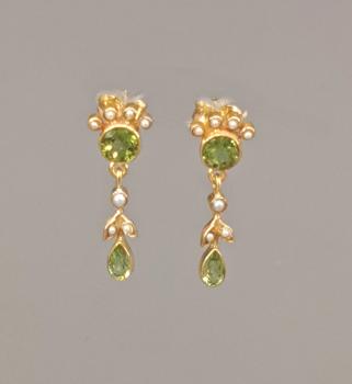 Ohrstecker Peridot Perle