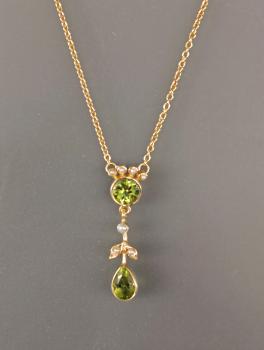 Collier Peridot Perle