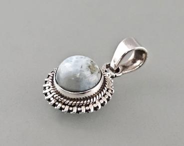 silberner Larimiar-Anhänger 1,5 x 2,4 cm