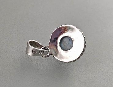 silberner Larimiar-Anhänger 1,5 x 2,4 cm
