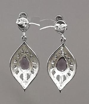 Ohrringe Amethyst Markasiten