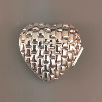 Pillendose Flechtoptik Herz 3x3x1,2cm