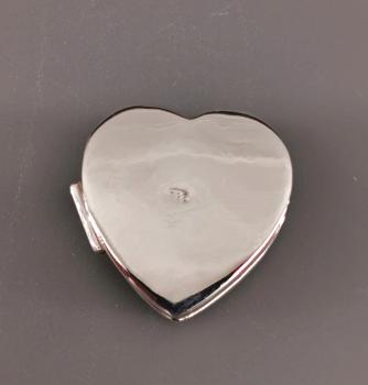 Pillendose Flechtoptik Herz 3x3x1,2cm