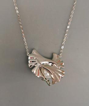Smaragd Perlen Collier mit Markasiten
