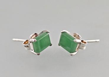 Grüne Jade Ohrringe