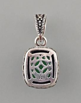 Grüne Jade Anhänger Markasiten 1,2x2,5cm