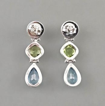 Blautopas Ohrringe Peridot