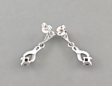 Granat Ohrringe mit Markasiten