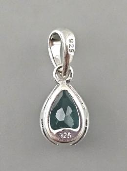 Grüner sibirischer Quarz Anhänger Tropfen 0,9x2cm