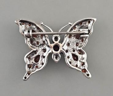 Granat Markasiten Brosche Schmetterling 3,5x3cm