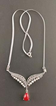 Karneol-Perlen-Collier