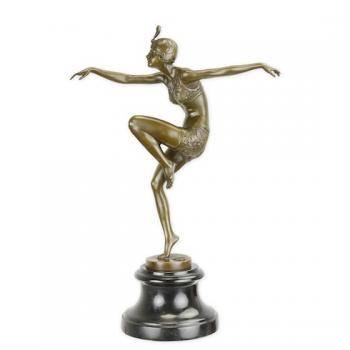 Bronze Skulptur Art déco Tänzerin "Con Brio"