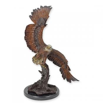 Bronze Skulptur Adler im Flug