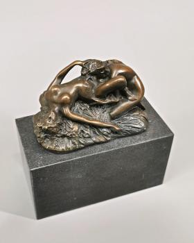 Erotik Bronze Skulptur Liebendes Paar Frauen