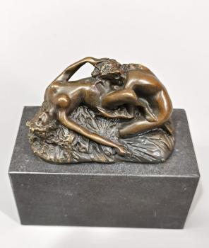 Erotik Bronze Skulptur Liebendes Paar Frauen