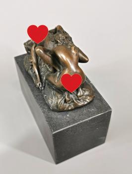 Erotik Bronze Skulptur Liebendes Paar Frauen