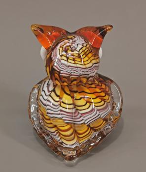 Glasfigur Murano-Stil Eule